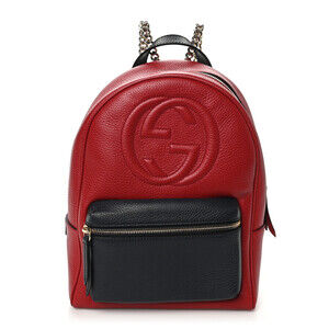 Gucci Pebbled Calfskin Bi-Color Soho #184343G77B